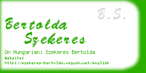 bertolda szekeres business card